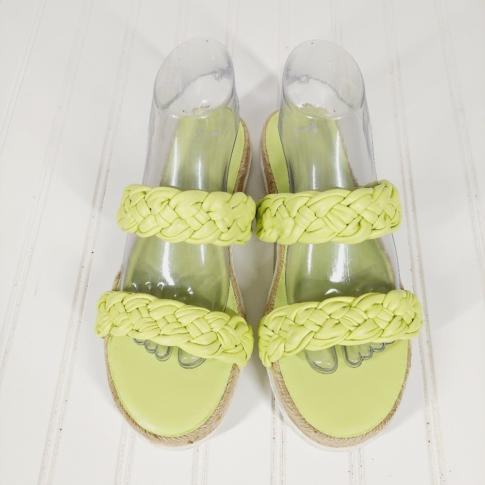 Marc Fisher Ltd Jaimee Slip On Leather Green Summ… - image 1